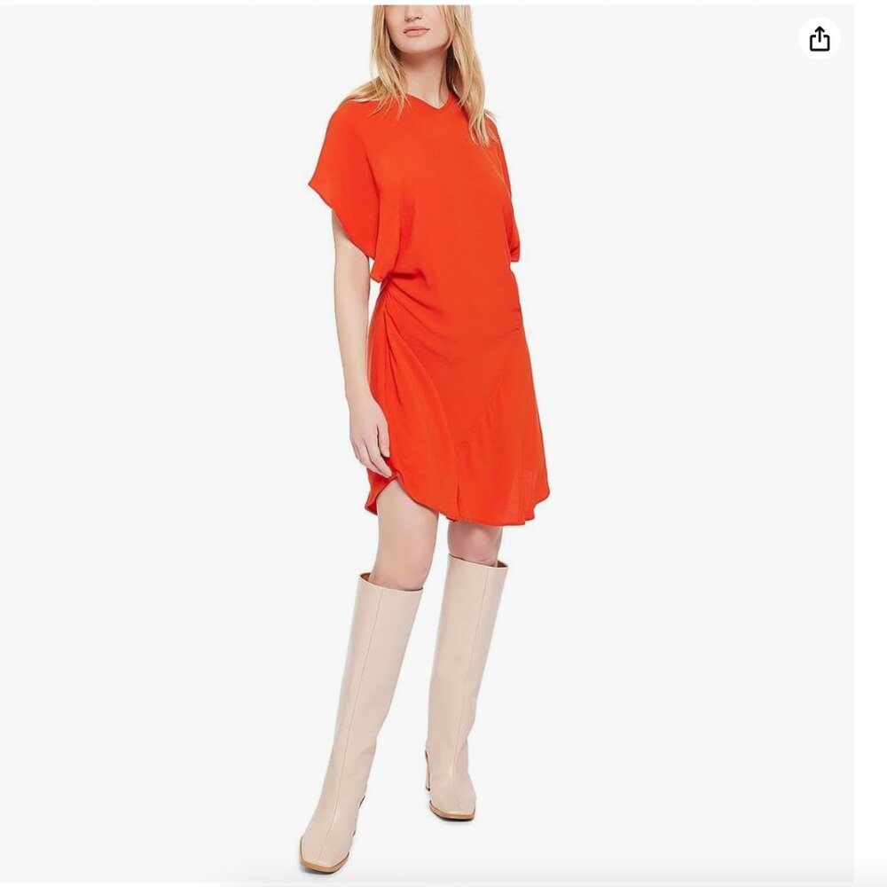 Joie Womens Hunter Orange Boning Viscose Mini Dress NWT sz 0